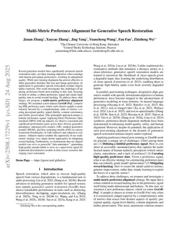 Multi-Metric Preference Alignment for Generative Speech Restoration