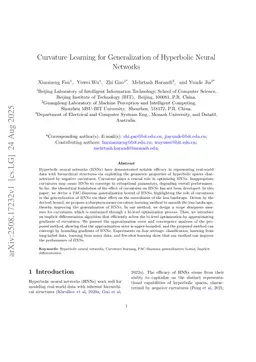 Curvature Learning for Generalization of Hyperbolic Neural Networks