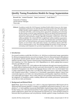 Quickly Tuning Foundation Models for Image Segmentation