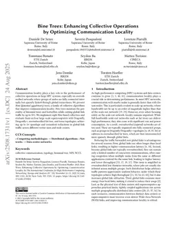Bine Trees: Enhancing Collective Operations by Optimizing Communication Locality