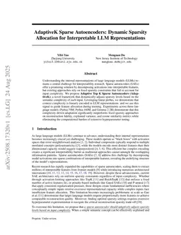 AdaptiveK Sparse Autoencoders: Dynamic Sparsity Allocation for Interpretable LLM Representations