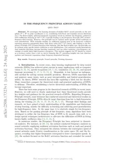 Is the Frequency Principle always valid?