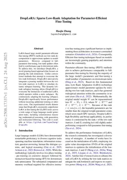 DropLoRA: Sparse Low-Rank Adaptation for Parameter-Efficient Fine-Tuning