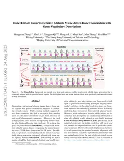 DanceEditor: Towards Iterative Editable Music-driven Dance Generation with Open-Vocabulary Descriptions