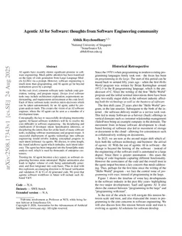 Agentic AI for Software: thoughts from Software Engineering community