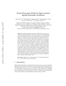Neural Proteomics Fields for Super-resolved Spatial Proteomics Prediction