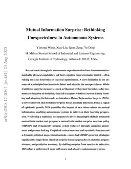 Mutual Information Surprise: Rethinking Unexpectedness in Autonomous Systems