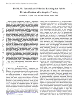 FedKLPR: Personalized Federated Learning for Person Re-Identification with Adaptive Pruning