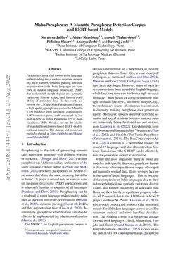 MahaParaphrase: A Marathi Paraphrase Detection Corpus and BERT-based Models