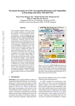Persuasion Dynamics in LLMs: Investigating Robustness and Adaptability in Knowledge and Safety with DuET-PD