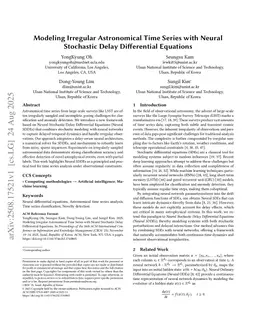 Modeling Irregular Astronomical Time Series with Neural Stochastic Delay Differential Equations