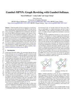 Gumbel-MPNN: Graph Rewiring with Gumbel-Softmax