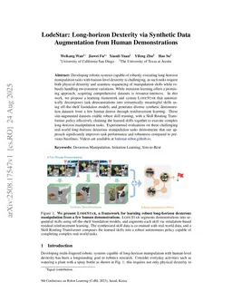 LodeStar: Long-horizon Dexterity via Synthetic Data Augmentation from Human Demonstrations