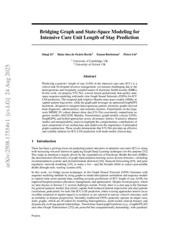 Bridging Graph and State-Space Modeling for Intensive Care Unit Length of Stay Prediction