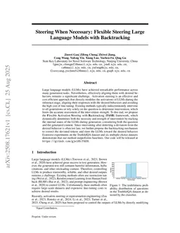 Steering When Necessary: Flexible Steering Large Language Models with Backtracking