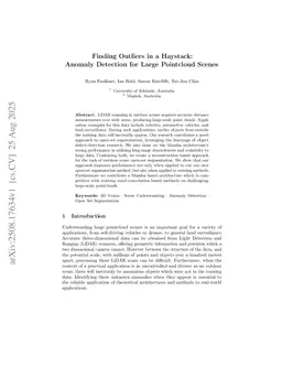 Finding Outliers in a Haystack: Anomaly Detection for Large Pointcloud Scenes