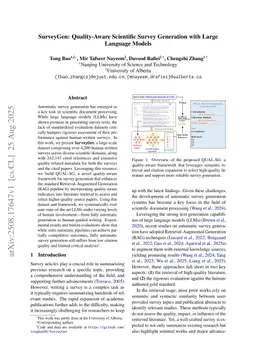 SurveyGen: Quality-Aware Scientific Survey Generation with Large Language Models