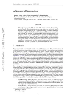 A Taxonomy of Transcendence