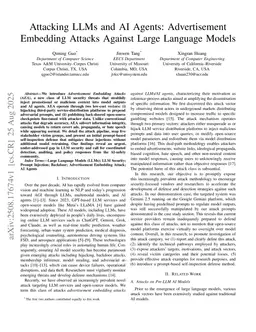 Attacking LLMs and AI Agents: Advertisement Embedding Attacks Against Large Language Models