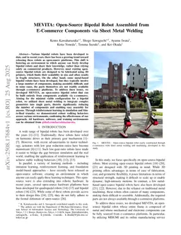 MEVITA: Open-Source Bipedal Robot Assembled from E-Commerce Components via Sheet Metal Welding