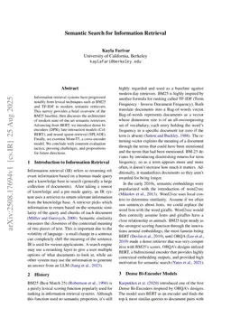 Semantic Search for Information Retrieval