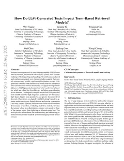 How Do LLM-Generated Texts Impact Term-Based Retrieval Models?