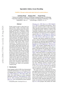 Speculative Safety-Aware Decoding