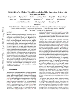 SuperGen: An Efficient Ultra-high-resolution Video Generation System with Sketching and Tiling