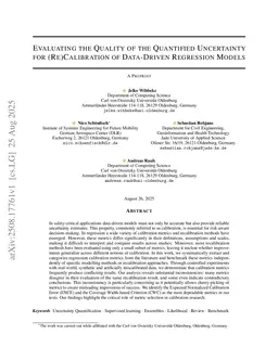 Evaluating the Quality of the Quantified Uncertainty for (Re)Calibration of Data-Driven Regression Models