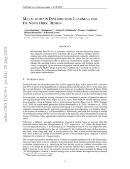 Multi-domain Distribution Learning for De Novo Drug Design