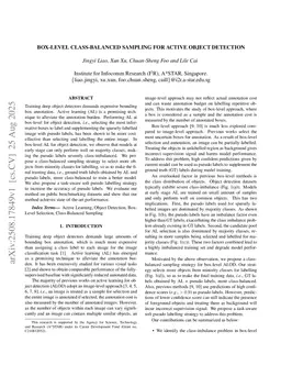 Box-Level Class-Balanced Sampling for Active Object Detection