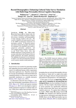 Beyond Demographics: Enhancing Cultural Value Survey Simulation with Multi-Stage Personality-Driven Cognitive Reasoning