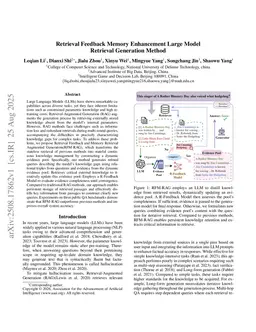 Retrieval Feedback Memory Enhancement Large Model Retrieval Generation Method