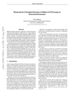 PhantomLint: Principled Detection of Hidden LLM Prompts in Structured Documents