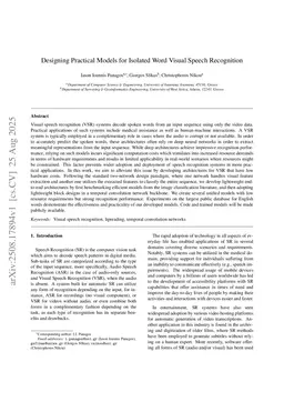 Designing Practical Models for Isolated Word Visual Speech Recognition