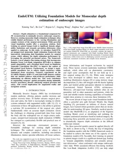 EndoUFM: Utilizing Foundation Models for Monocular depth estimation of endoscopic images