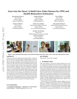 Gaze into the Heart: A Multi-View Video Dataset for rPPG and Health Biomarkers Estimation