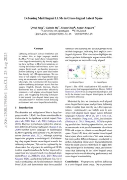 Debiasing Multilingual LLMs in Cross-lingual Latent Space