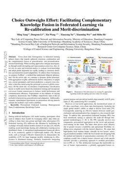 Choice Outweighs Effort: Facilitating Complementary Knowledge Fusion in Federated Learning via Re-calibration and Merit-discrimination