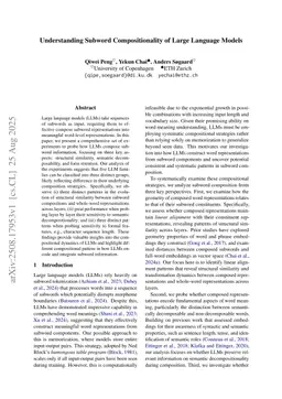 Understanding Subword Compositionality of Large Language Models