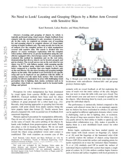 No Need to Look! Locating and Grasping Objects by a Robot Arm Covered with Sensitive Skin
