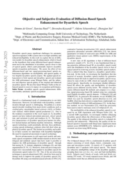 Objective and Subjective Evaluation of Diffusion-Based Speech Enhancement for Dysarthric Speech
