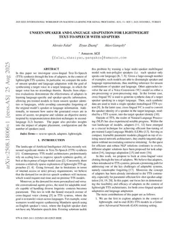 Unseen Speaker and Language Adaptation for Lightweight Text-To-Speech with Adapters