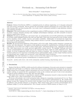 Previously on... Automating Code Review