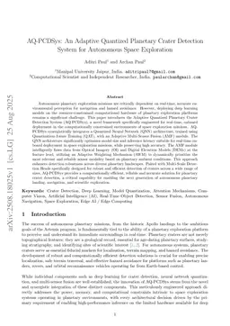 AQ-PCDSys: An Adaptive Quantized Planetary Crater Detection System for Autonomous Space Exploration