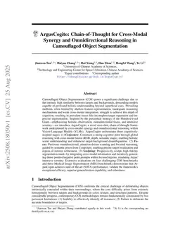ArgusCogito: Chain-of-Thought for Cross-Modal Synergy and Omnidirectional Reasoning in Camouflaged Object Segmentation