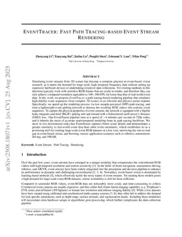 EventTracer: Fast Path Tracing-based Event Stream Rendering