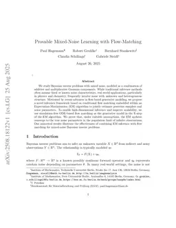 Provable Mixed-Noise Learning with Flow-Matching