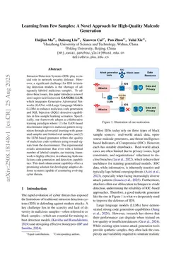 Learning from Few Samples: A Novel Approach for High-Quality Malcode Generation