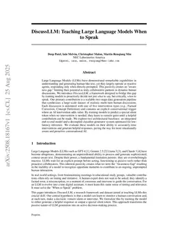 DiscussLLM: Teaching Large Language Models When to Speak